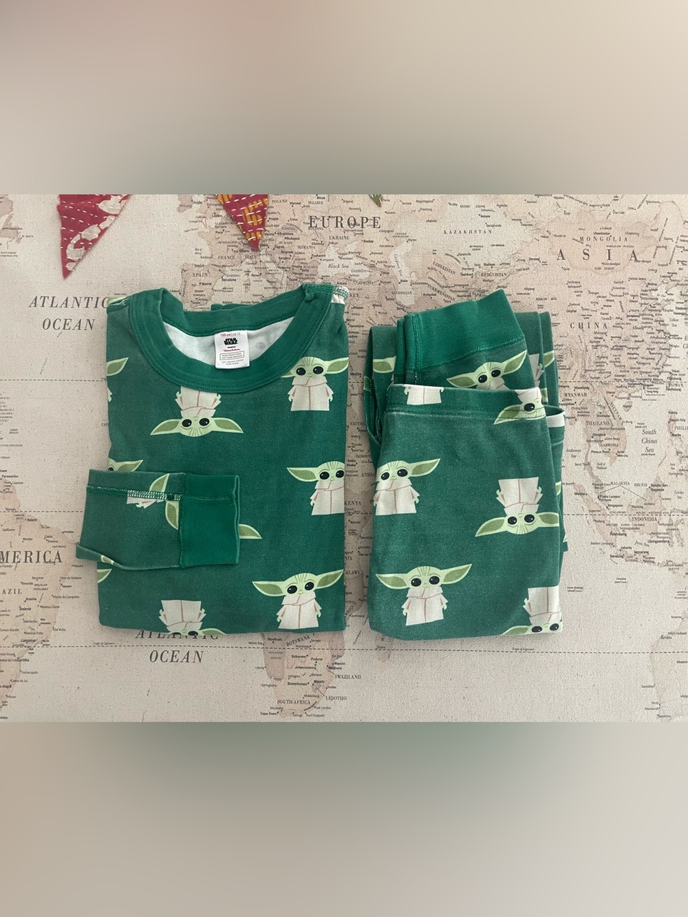 Hanna Andersson Baby Yoda Star Wars Pajamas Unisex Size 12